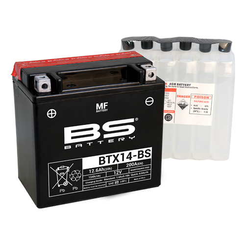 מצבר BTX14-BS אחריות 12 חודשים