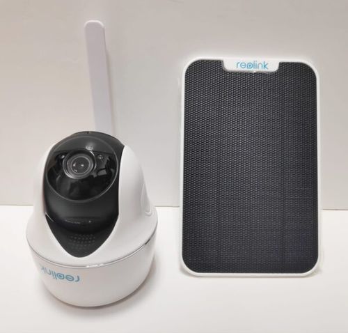 מצלמה חיצונית סלולרית 5MP + פאנל סולארי Reolink Go PT Plus