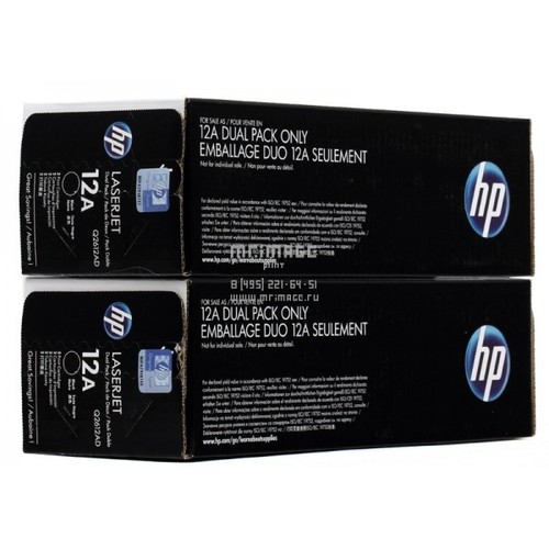 זוג טונרים מקוריים HP Q2612AD