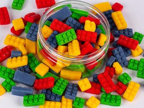 קישוט אכיל סוכריות סט קוביות לגו LEGO