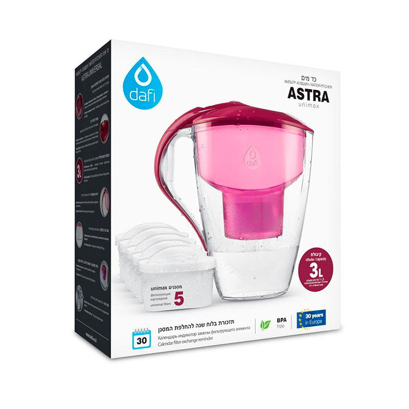 קנקן DAFI עם 5 פילטרים אובליים ASTRA UNIMAX