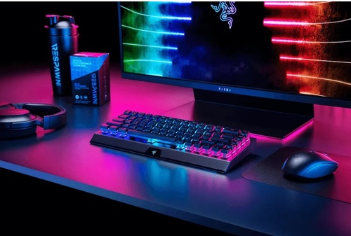 מקלדת מכנית אלחוטית Razer BlackWidow V3 Mini HyperSpeed – Green Switch