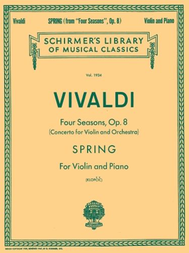 ספר תווים Vivaldi (Spring) For Violin and Piano