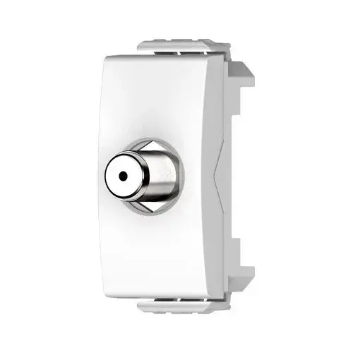 שקע TV קואקס 1 מודול לבן ניסקו סוויץ NISKO SWITCH