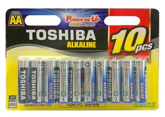 סוללות אלקליין טושיבה 10 יח