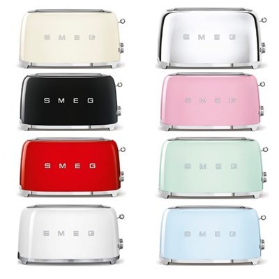 מצנם יוקרתי סמג 4 פרוסות Smeg דגם: TSF02 יבואן רישמי 