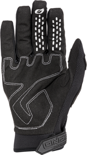 כפפות שטח O'NEAL HARDWEAR IRON V.18 בצבע שחור עם מגן מפרקי אצבע בצפיפות גבוהה והדפס סיליקון לשליטה מושלמת ברכיבת MX ו-MTB