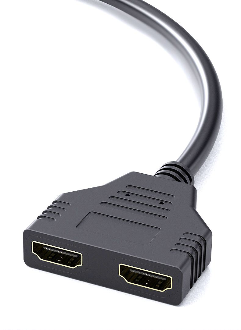 מפצל HDMI (לשתי מסכים כבל 20 ס"מ)
