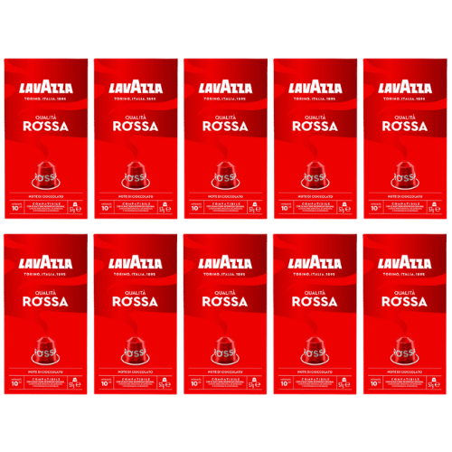 100 קפסולות לוואצה קוואליטה רוסה Lavazza Qualità Rossa לנספרסו