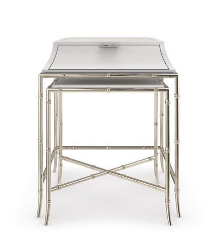  שולחן צד שיש עם רגלי במבוק CEYLON SMALL NESTING TABLE