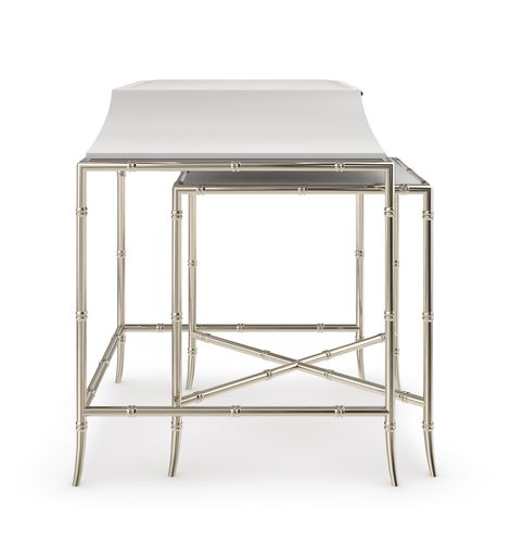 שולחן צד שיש עם רגלי במבוק CEYLON SMALL NESTING TABLE