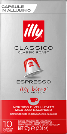 10 קפסולות אילי קלאסיקו ILLY Classico לנספרסו