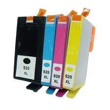 סט 4 ראשי דיו תואמים HP 920XL
