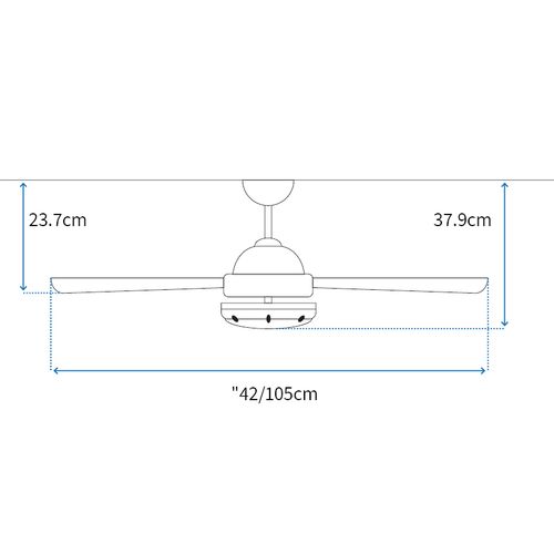 מאוורר תקרה ווסטינגהאוס 42″ TALIA שחור/דובדבן עם שלט ולד מובנה 20W
