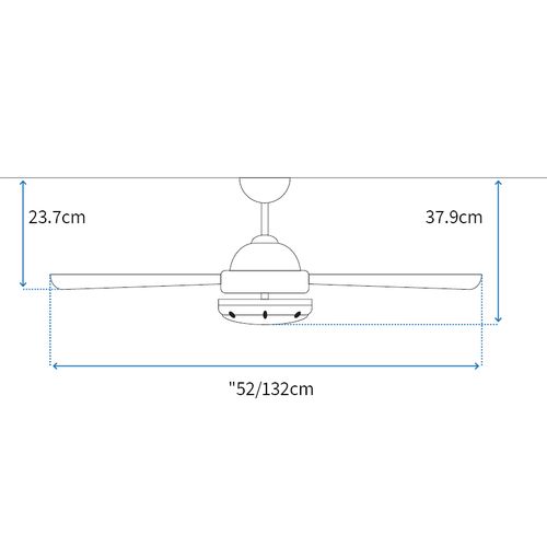 מאוורר תקרה ווסטינגהאוס 52″ TALIA לבן/מייפל עם שלט ולד מובנה 20W