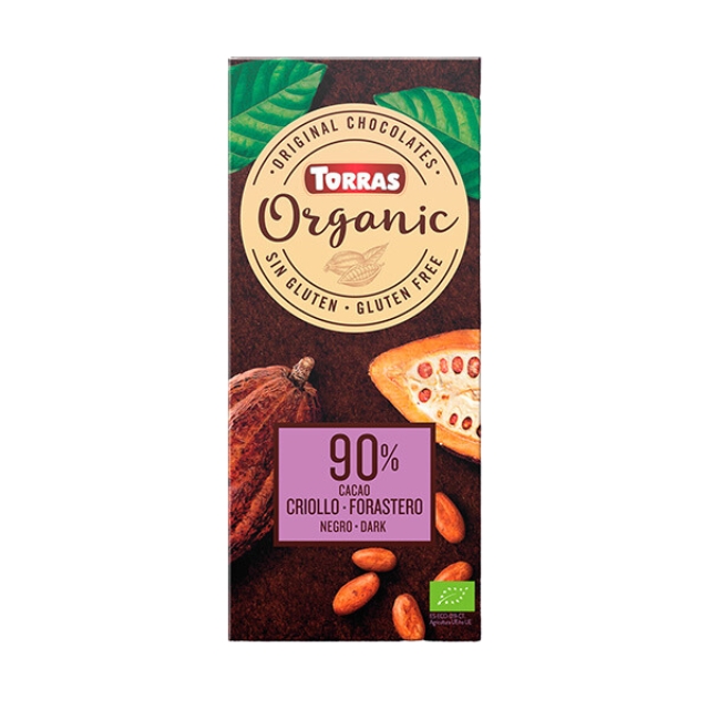 שוקולד מריר אורגני 90% קקאו 100 גר