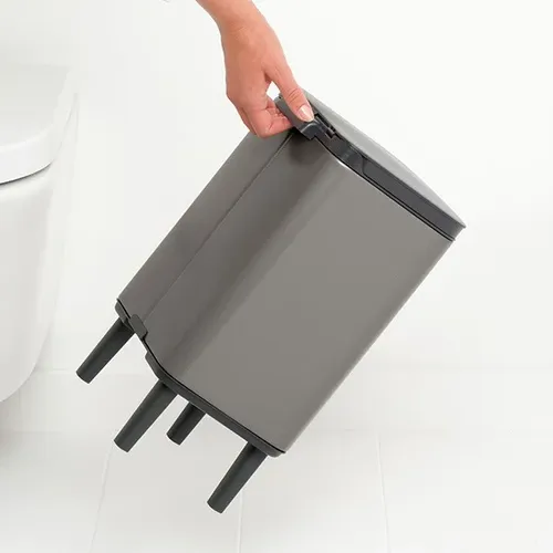 פח ברבנטיה לשירותים 7 ליטר - Brabantia BO פלטינום מתוך קולקציית פחי אשפה לשירותים (תמונת מוצר) - מתאים לשדרוג מראה האמבטיה בקלות ובמהירות