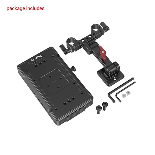 unt Battery Adapter Plate with Adjustable Arm 3204 לוחית מתאם סוללה מסוג SmallRig V Mount עם זרוע מתכווננת