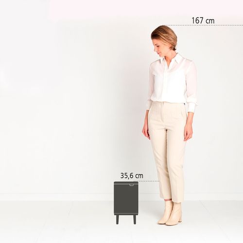 פח ברבנטיה לשירותים 4 ליטר - Brabantia BO לבן K22