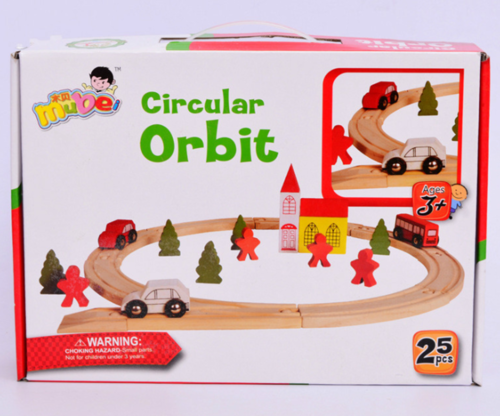 מסלול מכוניות עץ 25 חלקים