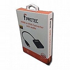 מתאם HDMI ל-VGA עם יציאת אודיו ‎3.5mm‎ דגם DM155