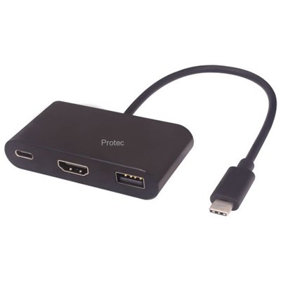תחנת עגינה USB-C ל-3×HDMI + USB 3.0 + PD דגם DM117 Protec