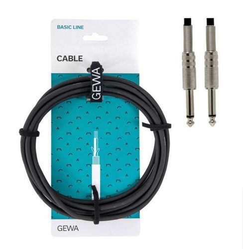 כבל PL 6.3 באורך 3 מטר INSTRUMENT CABLE מסדרת BASIC LINE מבית GEWA (Germany)