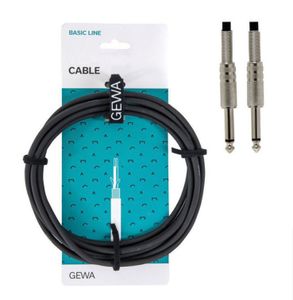 כבל PL 6.3 באורך 3 מטר INSTRUMENT CABLE מסדרת BASIC LINE מבית GEWA (Germany)
