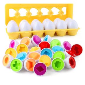 מארז 12 ביצים למשחק התאם צורה ולימוד צבעים