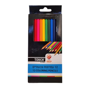 מארז 12 עפרונות צבעונים לציורים ויצירות טאץ