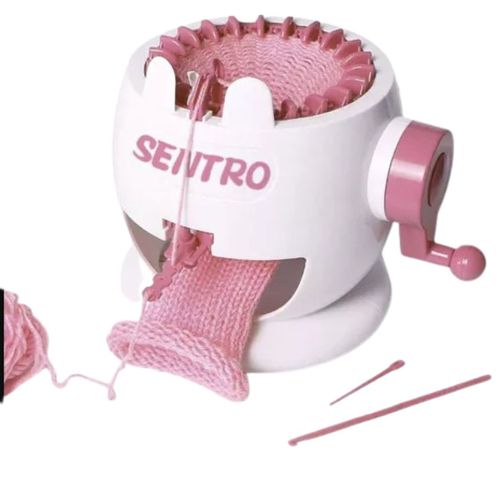 מכונת סריגה ידנית 22 מחטים לילדים SENTRO כולל 2 חוטי צמר