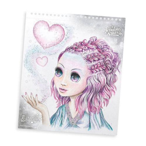 נבולוס - חוברת צבעי מים עם 15 עפרונות, מכחול ומברשת