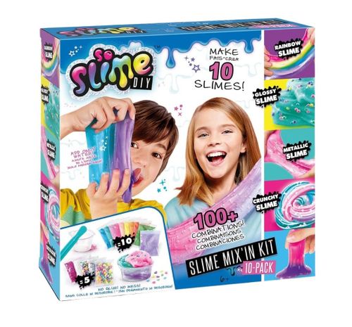 ערכת יצירה להכנת 10 סליים צבעוניים