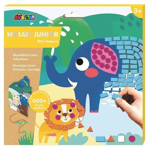 ערכת יצירה עם מדבקות סול להכנת ספר בעיצוב חיות פרא