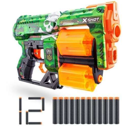 רובה ילדים אקס שוט SKINS כולל 12 חיצי ספוג למשחקי מלחמה עם חברים בחצר - SPECIAL OPS