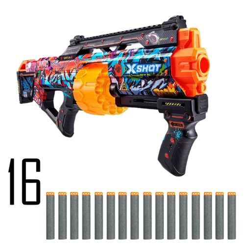 רובה תוף לילדים GRAFFITI עם 16 חצים מספוג