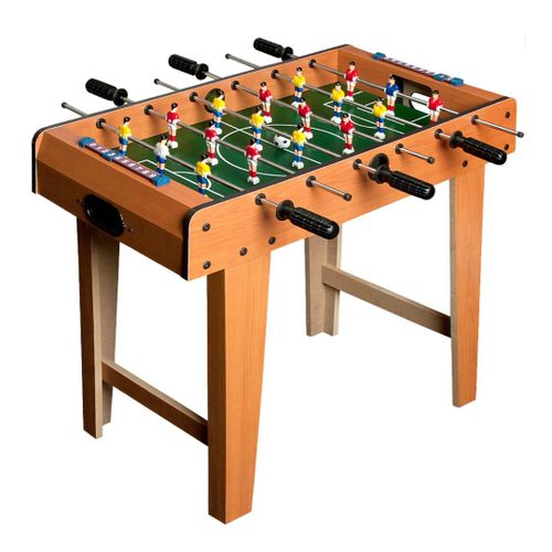 שולחן כדורגל מעץ עם רגלים ו 6 מוטות