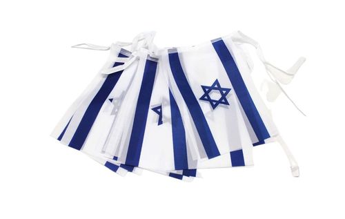 שרשרת 12 דגלי ישראל ליום העצמאות באורך 5.5