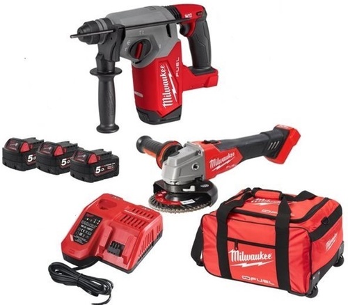 סט דבלין 2 כלים 3 סוללת 5A דגם Milwaukee Dublin Packout Fuel 18V