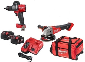 סט דבלין 2 כלים 2 סוללת 5A דגם Milwaukee Dublin Packout Fuel 18V