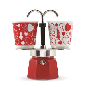 מקינטה גז ביאלטי סט מיני אקספרס 2 כוסות Bialetti Set Mini Express לבבות