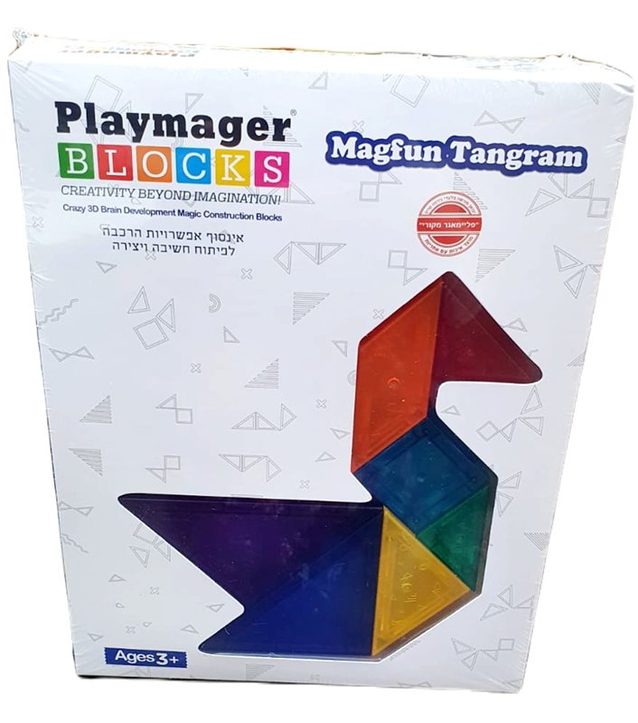 משחק מגנטים טנגרם 61 חלקים PLAYMAGER