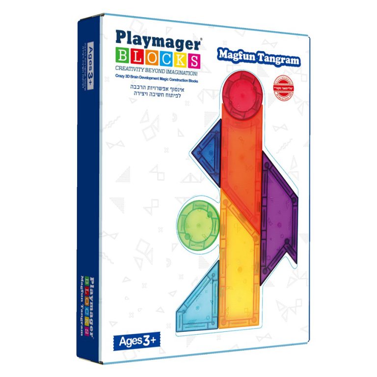 משחק מגנטים טנגרם 61 חלקים (A) PLAYMAGER