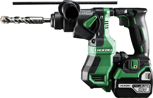 פטישון נטען 18V + שתי סוללות 18V 5Ah + מטען + מזוודה + פרוזקטור נטען