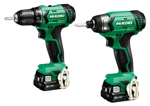 סט אימפקט + מברגה/מקדחה 12V + שתי סוללות 2.5Ah + מטען מהיר +מזוודה קשיחה + מתנה איכותית Hikoki KC12DA