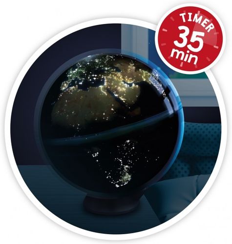 גלובוס יום ולילה מסתובב וזוהר 2 ב 1