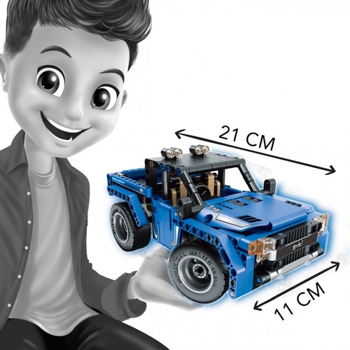 ערכה לבניית 2 רכבי שטח 4X4 עם שלט רחוק 353 חלקים