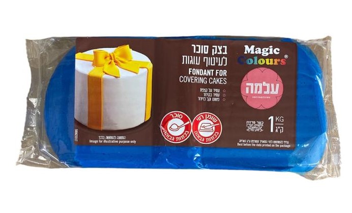 בצק סוכר עלמה כחול 1 ק