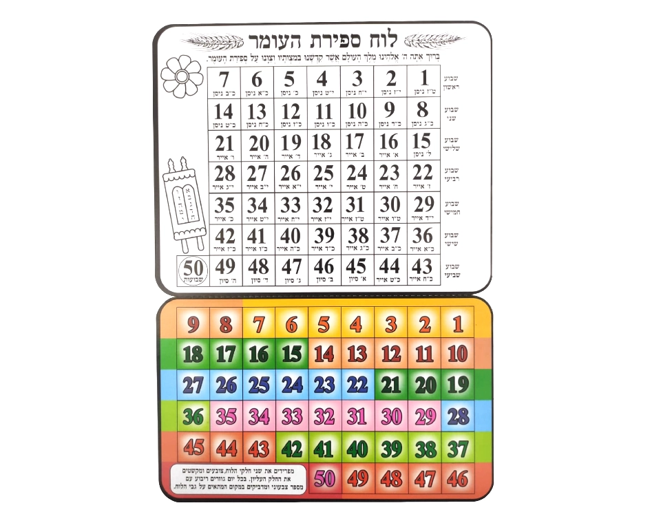 עבודת יצירה - לוח ספירת העומר - 36 יח