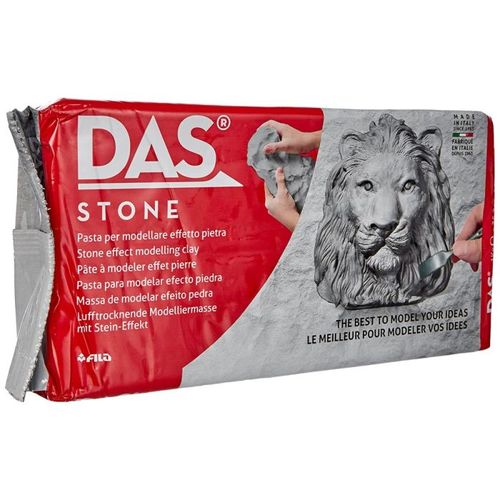 חימר סינטטי DAS STONE , מתייבש באוויר, גוון אפור אבן, 1 ק